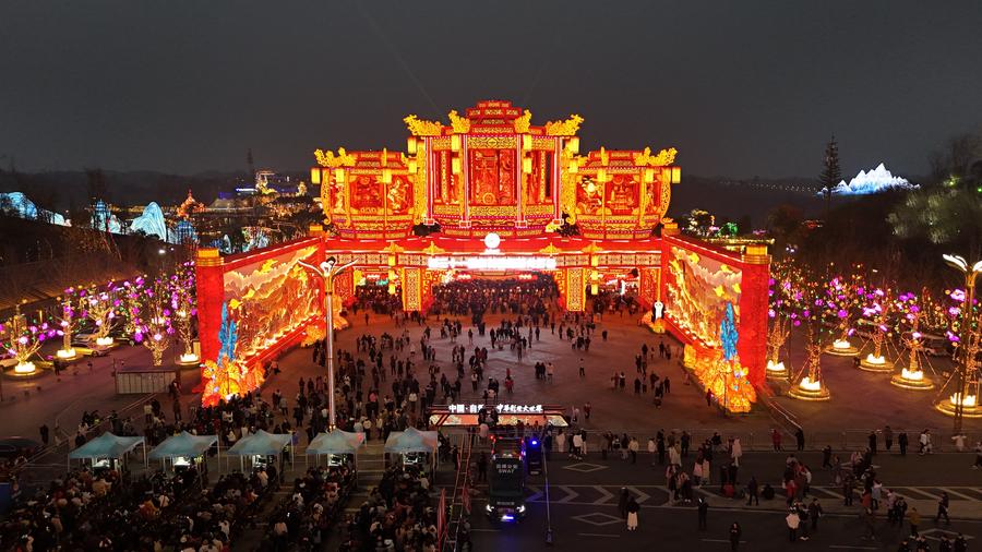 Zigong holds lantern show celebrating the Spring Festival